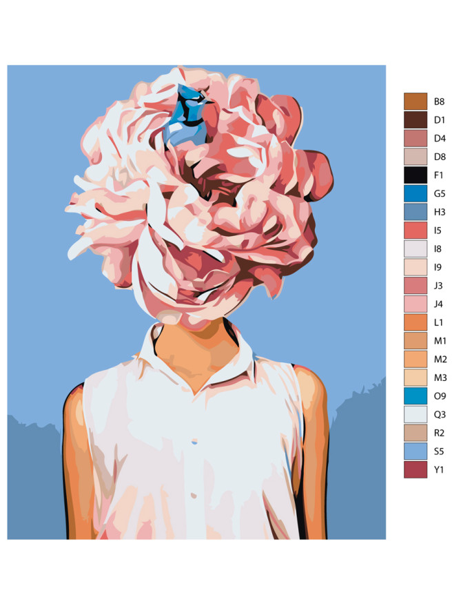 Raqamlar bo&amp;#039;yicha rasm &amp;quot;Boshdagi gullar&amp;quot;