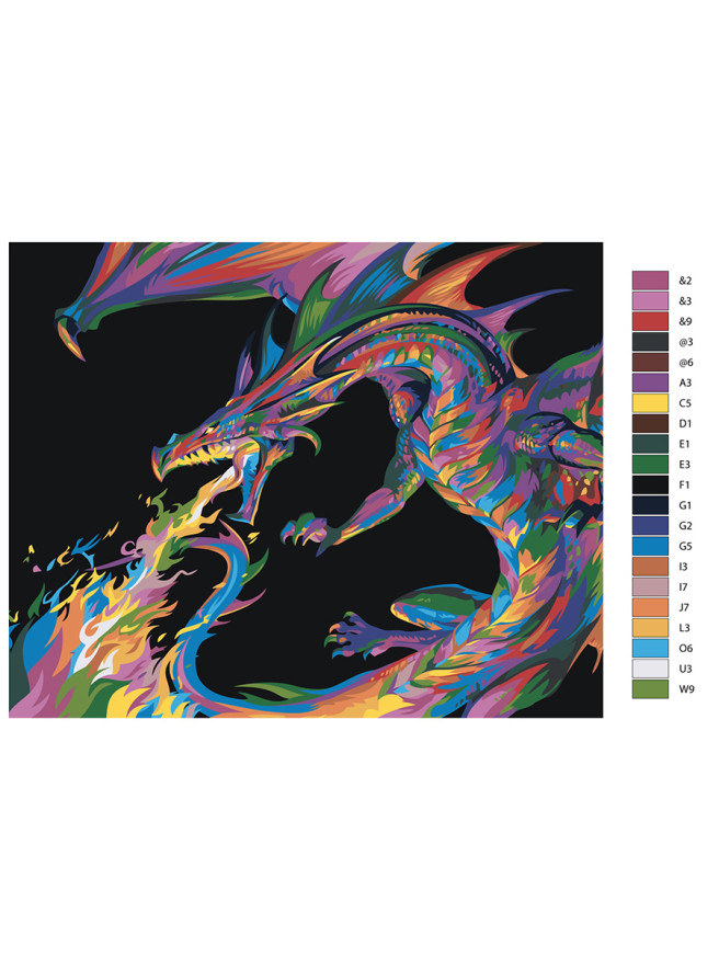 Raqamlar bo&amp;#039;yicha rasm &amp;quot;Ajdaho&amp;quot;