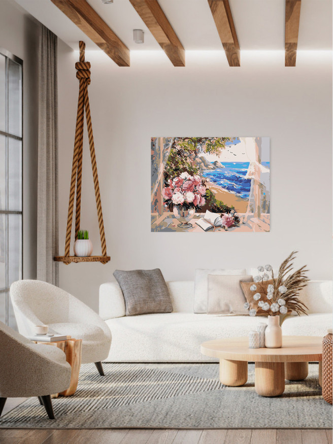 Raqamlar bo&amp;#039;yicha rasm &amp;quot;Deraza tashqarisida dengiz&amp;quot;