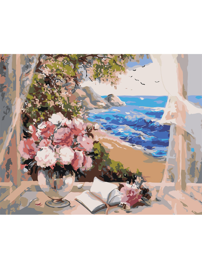 Raqamlar bo&amp;#039;yicha rasm &amp;quot;Deraza tashqarisida dengiz&amp;quot;