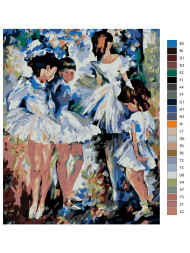 Raqamlar bo&#039;yicha rasm &quot;Kichik balerinalar&quot;