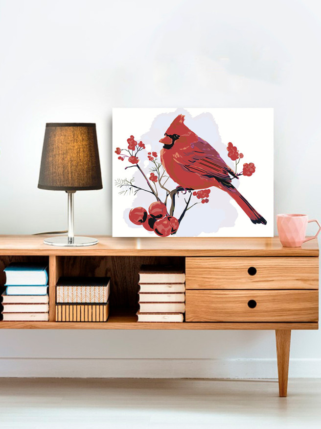 Картина по номерам &amp;quot;Птичка на ветке&amp;quot;