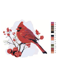 Raqamlar bo&#039;yicha rasm &quot;Filialdagi qush&quot;