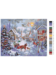 Картина по номерам &amp;quot;Деревня&amp;quot;