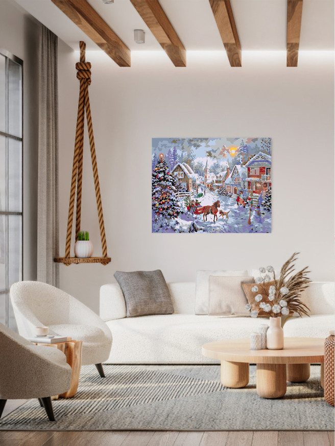 Картина по номерам &amp;quot;Деревня&amp;quot;