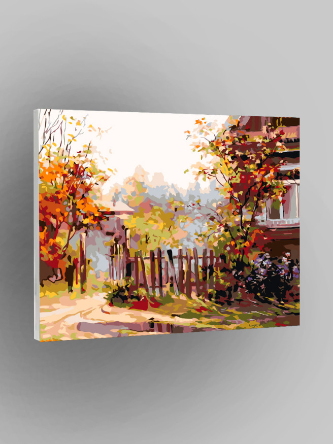 Картина по номерам &amp;quot;Осенний двор&amp;quot;