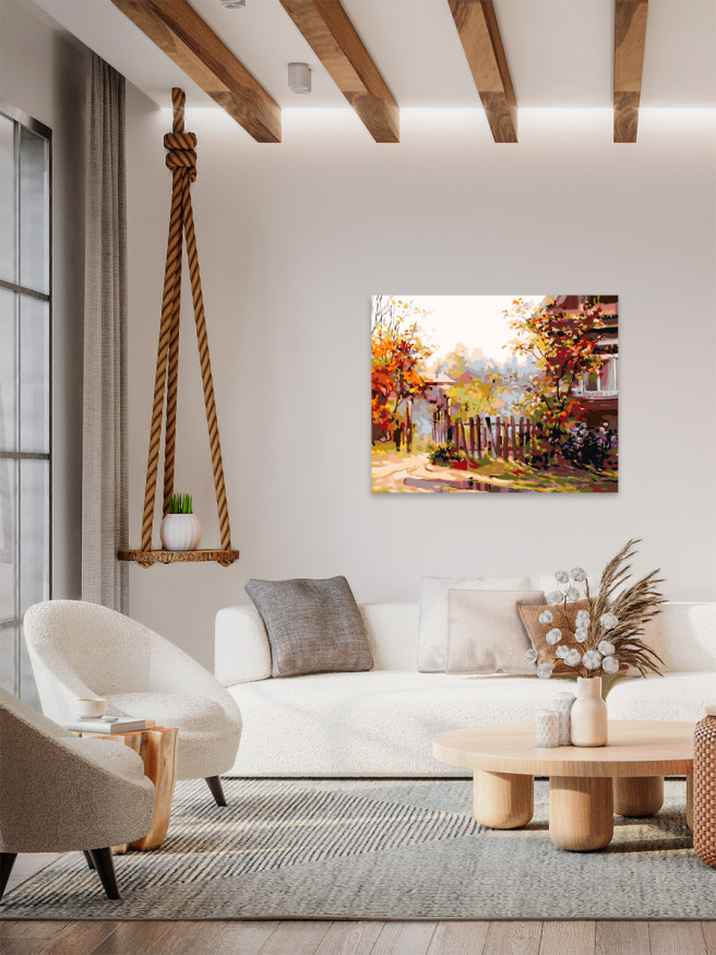 Картина по номерам &amp;quot;Осенний двор&amp;quot;