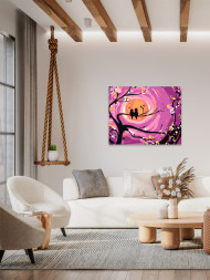 Картина по номерам &amp;quot;Влюблённые птички&amp;quot;