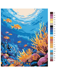 Raqamlar bo'yicha rasm "Suv osti hayoti"