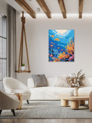 Raqamlar bo'yicha rasm "Suv osti hayoti"