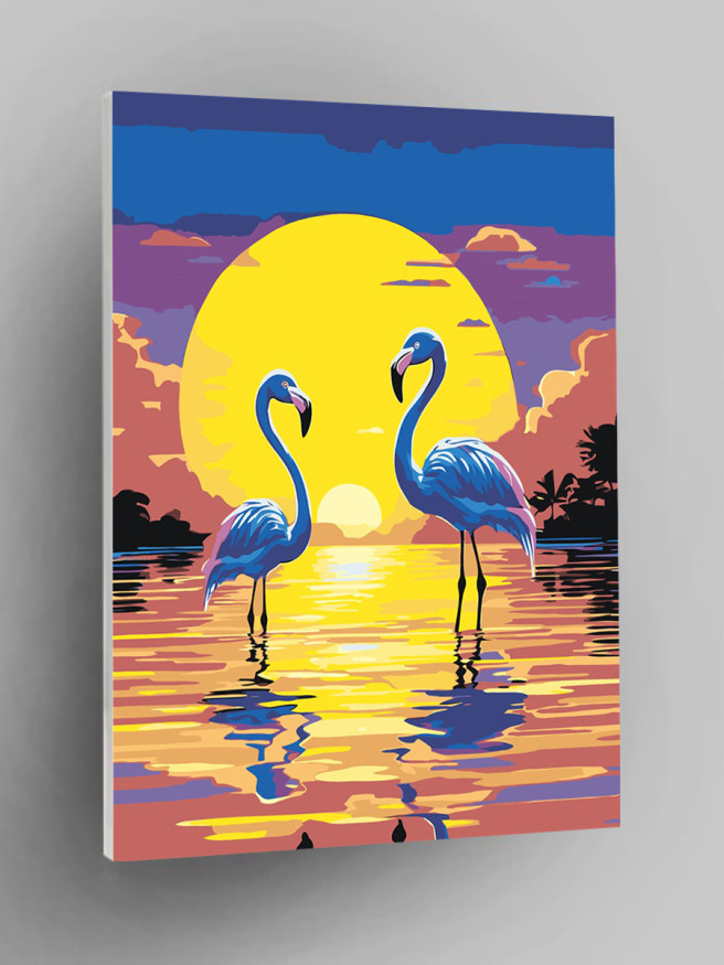 Картина по номерам &amp;quot;Пара фламинго&amp;quot;