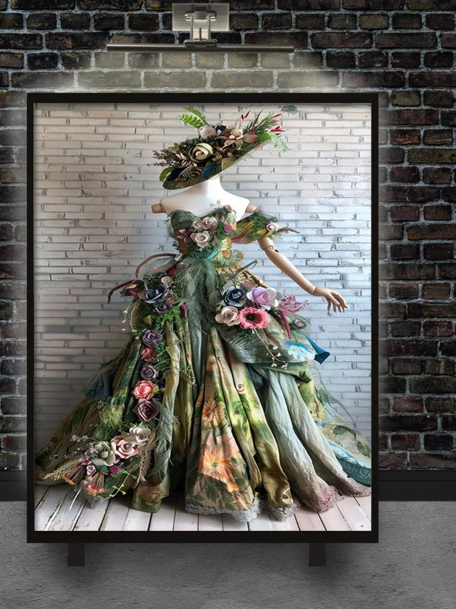 Holstga bosilgan poster &amp;quot;Tirik gullardan tikilgan libos&amp;quot;