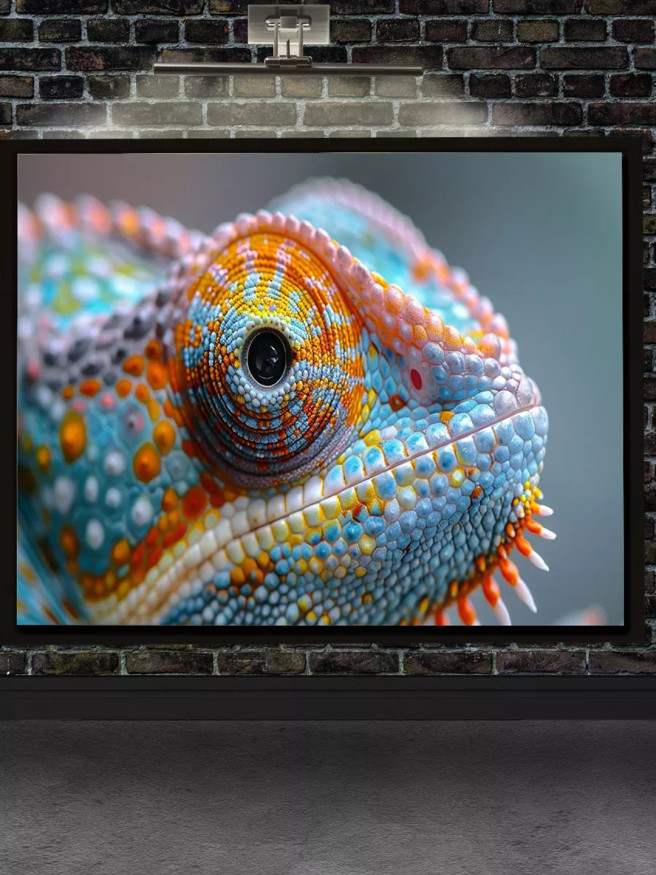 Постер на холсте &amp;quot;Пёстрый взгляд хамелеона&amp;quot;