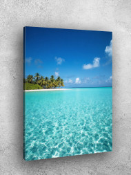 Постер на холсте &amp;quot;Лагуна с пальмами&amp;quot;