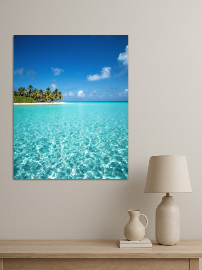 Постер на холсте &amp;quot;Лагуна с пальмами&amp;quot;