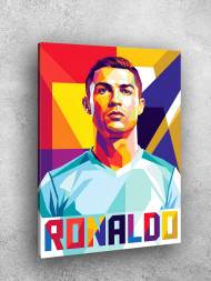 Holstga bosilgan poster "Futbolchi Krishtianu Ronaldu"
