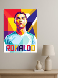 Holstga bosilgan poster "Futbolchi Krishtianu Ronaldu"