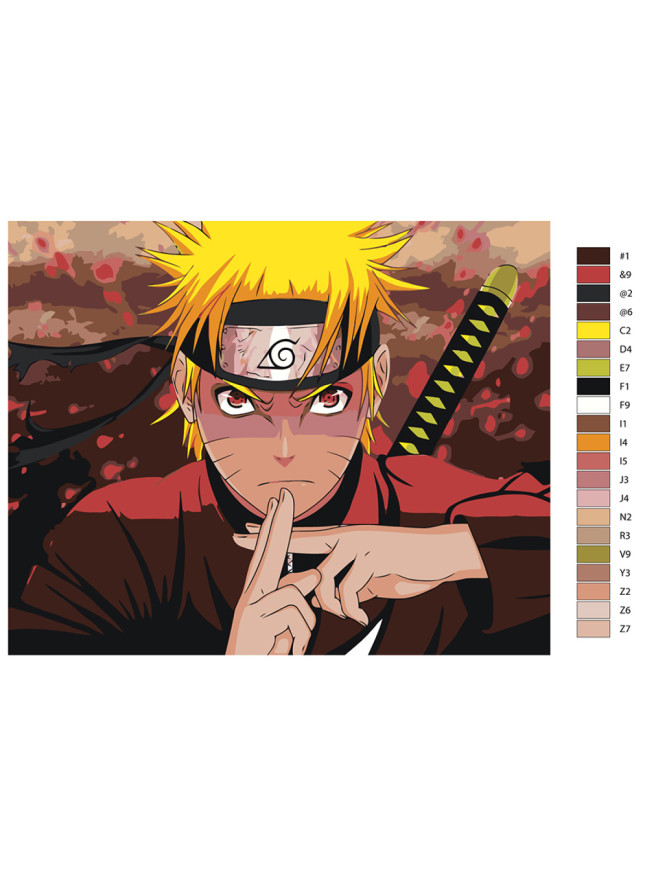 Raqamlar bo&amp;#039;yicha rasm &amp;quot;Uzumaki Naruto&amp;quot;