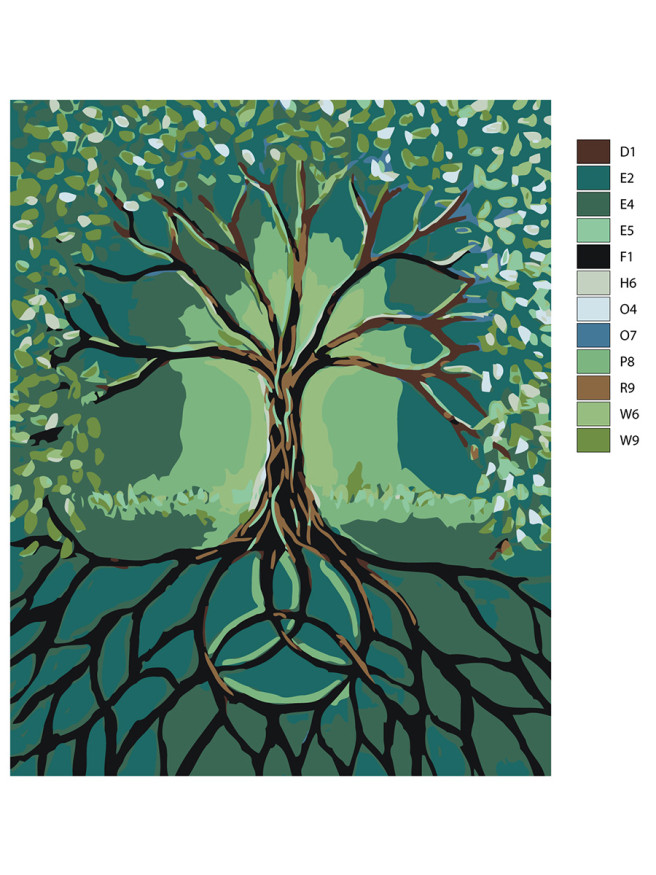 Raqamlar bo&amp;#039;yicha rasm &amp;quot;Ildizli daraxtlar&amp;quot;