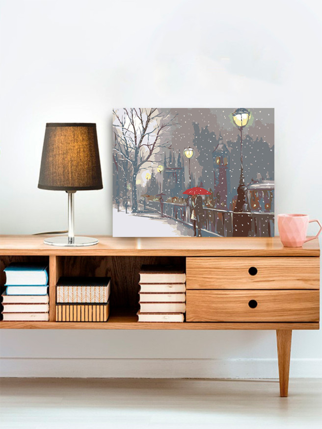 Raqamlar bo&amp;#039;yicha rasm &amp;quot;Qor yog&amp;#039;ishi&amp;quot;