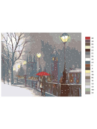 Картина по номерам &amp;quot;Снегопад&amp;quot;