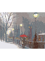 Картина по номерам &amp;quot;Снегопад&amp;quot;