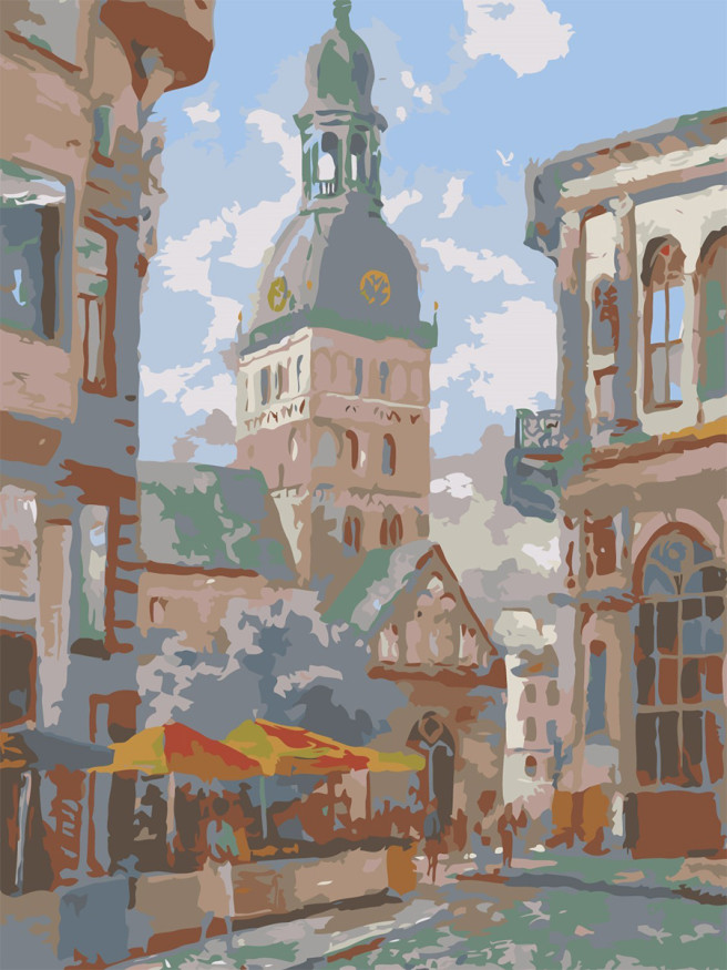 Картина по номерам &amp;quot;Город&amp;quot;