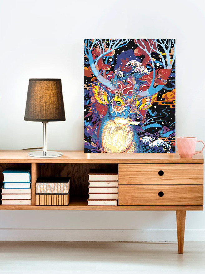 Raqamlar bo&amp;#039;yicha rasm &amp;quot;Sehrli kiyik&amp;quot;