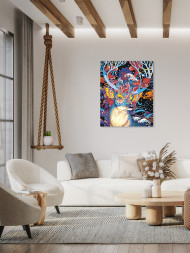 Raqamlar bo'yicha rasm "Sehrli kiyik"