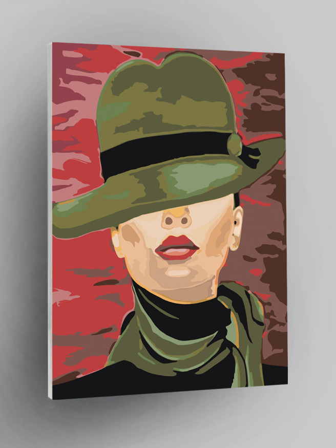 Raqamlar bo&amp;#039;yicha rasm &amp;quot;Shlyapa kiygan qiz&amp;quot;