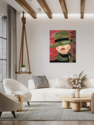 Картина по номерам &amp;quot;Девушка в шляпе&amp;quot;