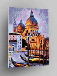 Raqamlar bo'yicha rasm "Daryo bo'yidagi qayiqlar"