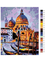 Raqamlar bo'yicha rasm "Daryo bo'yidagi qayiqlar"