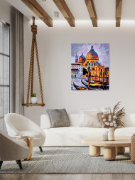 Raqamlar bo'yicha rasm "Daryo bo'yidagi qayiqlar"