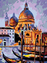 Raqamlar bo'yicha rasm "Daryo bo'yidagi qayiqlar"