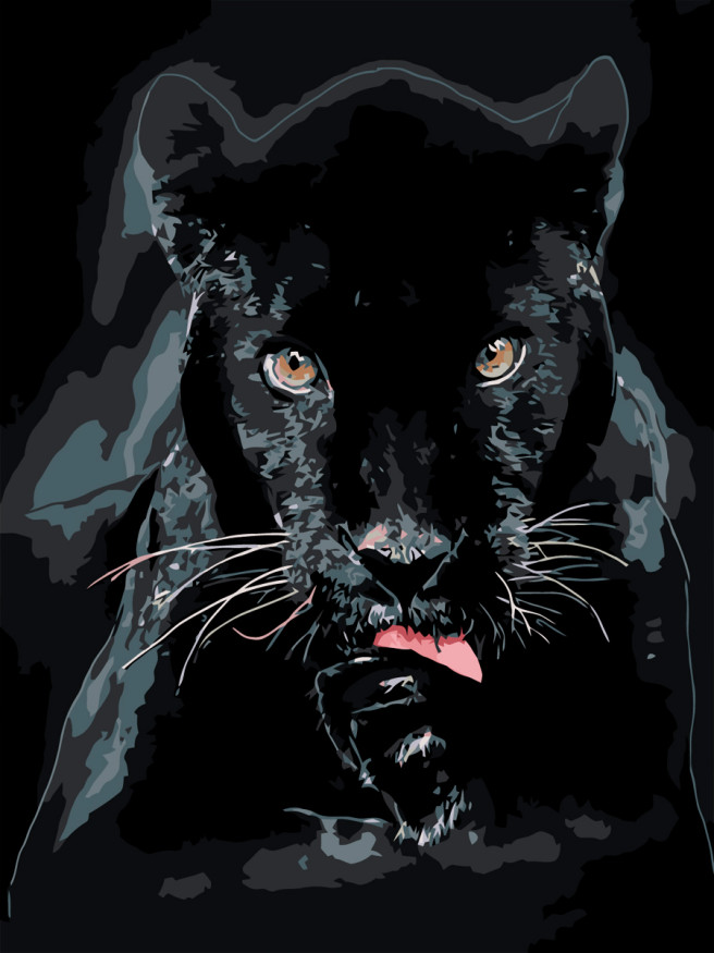 Raqamlar bo&amp;#039;yicha rasm &amp;quot;Qora pantera&amp;quot;