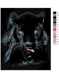 Raqamlar bo&#039;yicha rasm &quot;Qora pantera&quot;