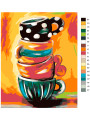 Картина по номерам &amp;quot;Цветные чашки&amp;quot;