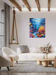 Raqamlar bo'yicha rasm "Dengiz hayoti"