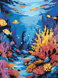 Raqamlar bo'yicha rasm "Dengiz hayoti"