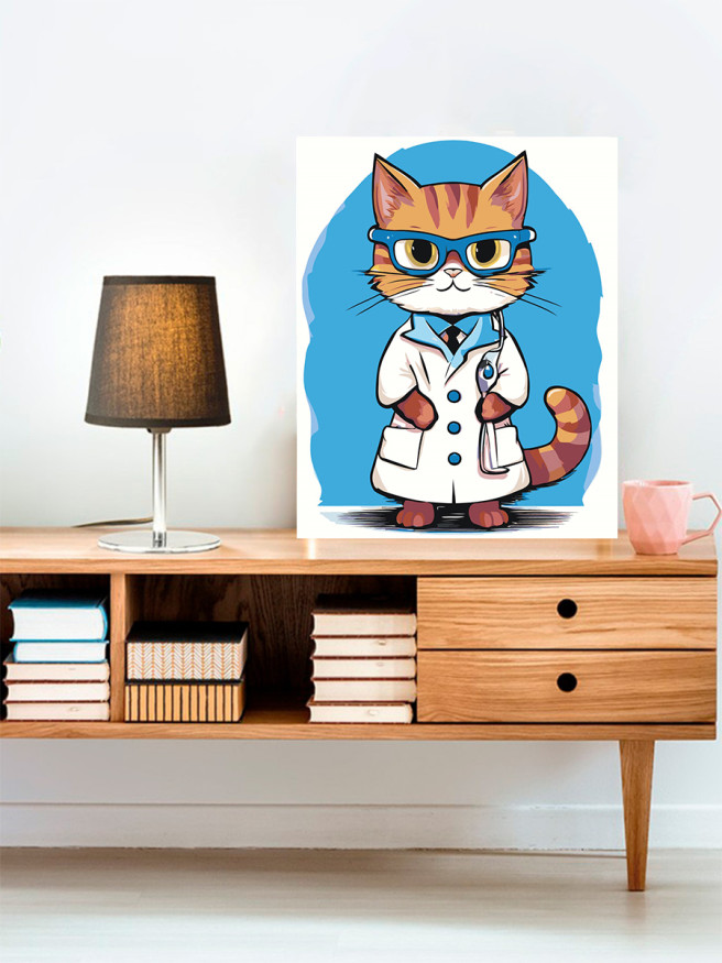 Raqamlar bo&amp;#039;yicha rasm &amp;quot;Shifokor mushuk&amp;quot;