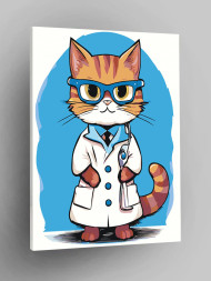 Raqamlar bo&#039;yicha rasm &quot;Shifokor mushuk&quot;