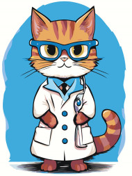 Raqamlar bo&#039;yicha rasm &quot;Shifokor mushuk&quot;