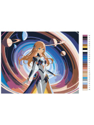 Картина по номерам &amp;quot;Девушка - космос&amp;quot;