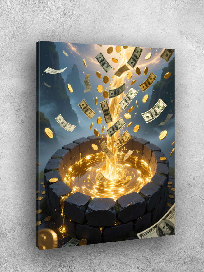 Постер на холсте &amp;quot;Денежный колодец из золота&amp;quot;