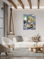 Raqamlar bo‘yicha rasm &quot;Shrek sport zalida&quot;