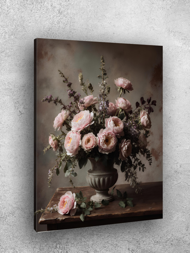 Постер на холсте &amp;quot;Букет пионов в вазе&amp;quot;
