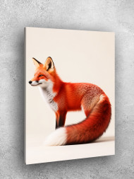 Holstga bosilgan poster "Qizil tulki yumshoq dum bilan"