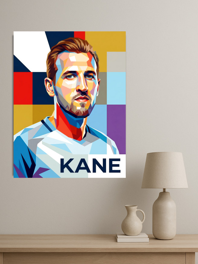 Holstga bosilgan poster &amp;quot;Futbolchi Garri Keyn&amp;quot;