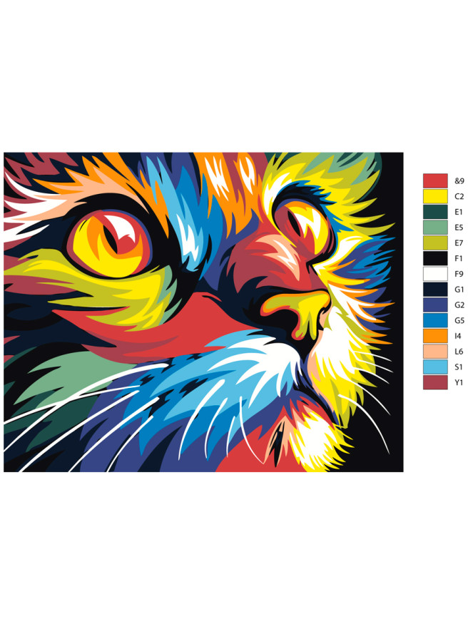 Raqamlar bo&amp;#039;yicha rasm &amp;quot;Yorqin mushuk&amp;quot;